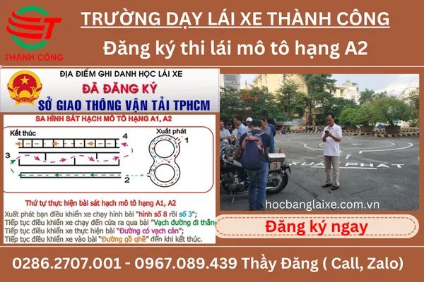 thi bằng lái hạng a2 tphcm