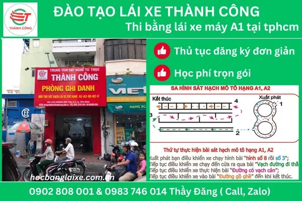 Thi bằng lái xe máy A1 tại tphcm