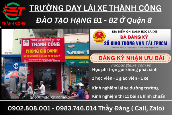 đăng ký học lái ô tô tại quận 8