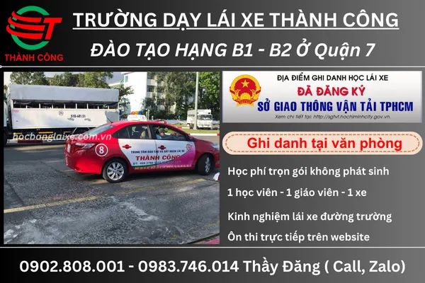 học lái ô tô b1 quận 7