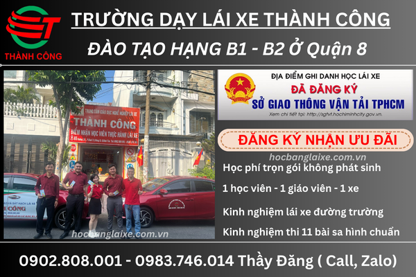 học lái ô ôt b1 b2 quận 8