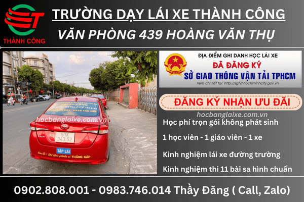 nhận xe thực hành ở tân bình