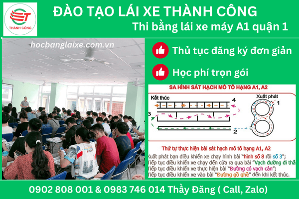 thi bằng lái xe máy a1 ở quận 1