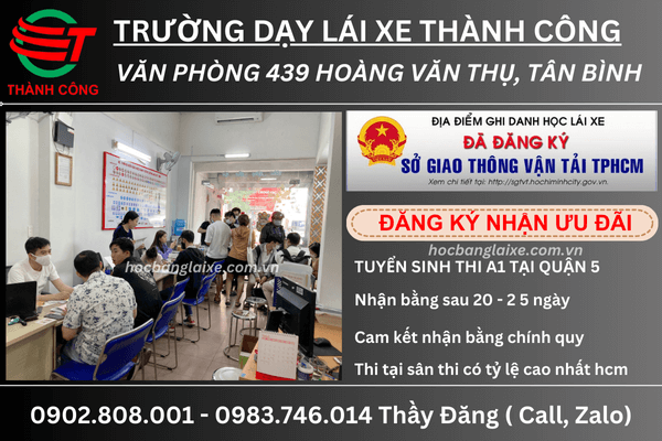 thi bằng lái xe máy a1 quận 5