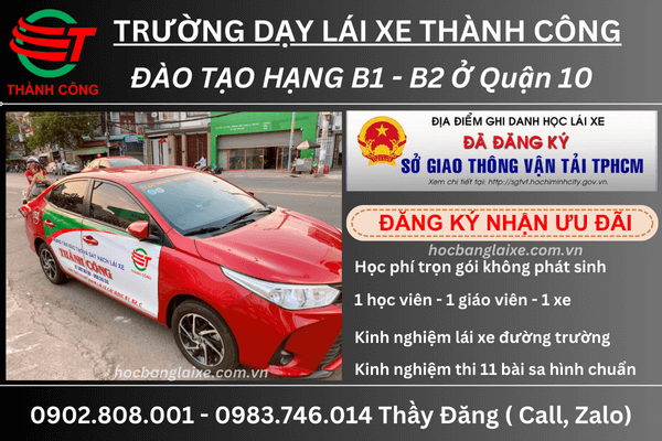 học lái ô tô b1 b2 quận 10