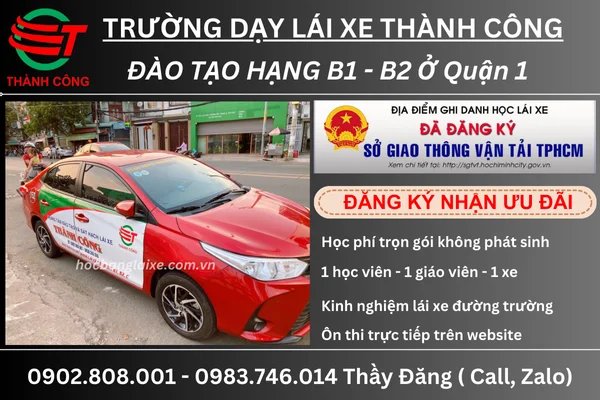 học lái ô tô b1 b2 quận 1