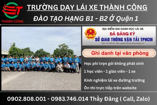 học lái xe ô tô hạng b1 b2 quận 1