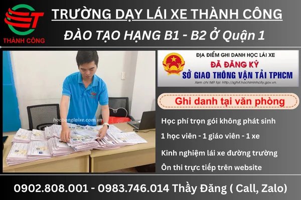 học lái xe ô tô hạng b1 b2 quận 1