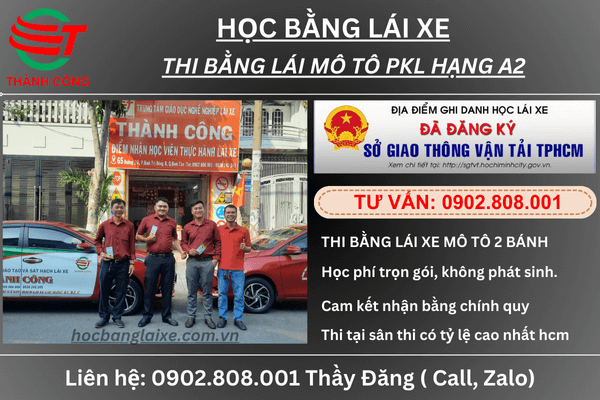 địa chỉ thi bằng lái a2 tân phú