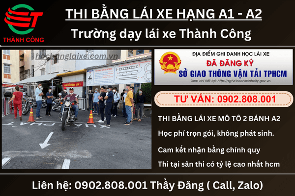 thi bằng lái a2 bình thạnh