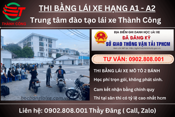 thi bằng lái mô tô a2 phú nhuận