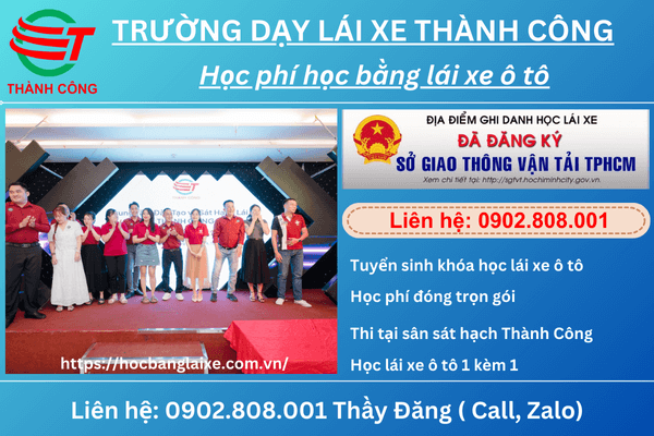 chi phí thi bằng xe ô tô