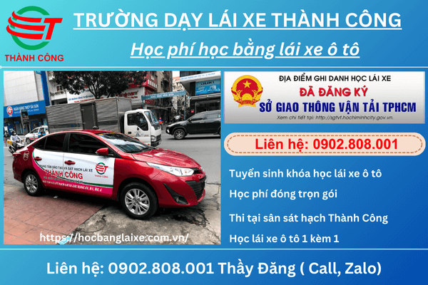 lệ phí học lái xe ô tô